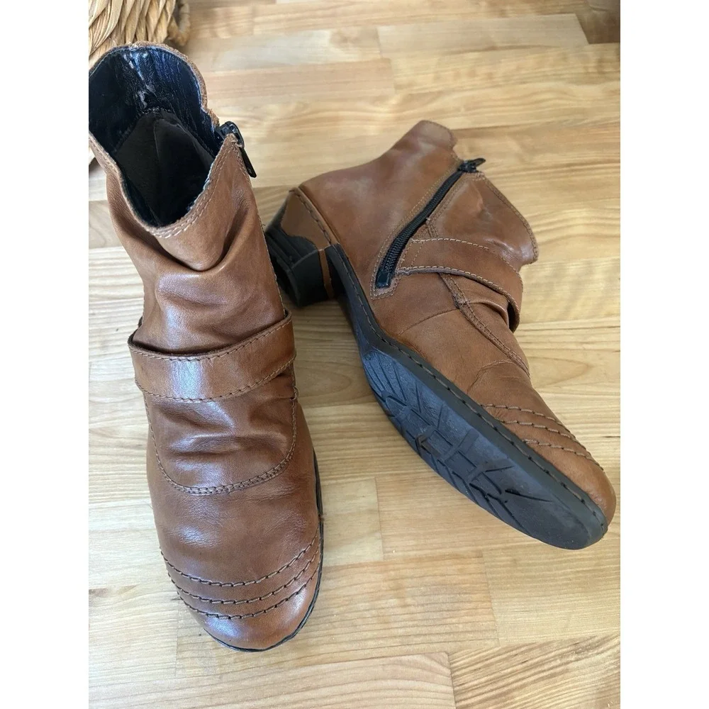 Reiker Lynn Boots Womens Size 8 Muscat Ruched Button Boho‎ Chic Llightweight